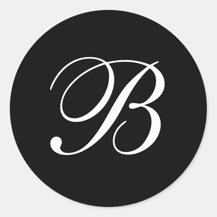 B Monogram Stickers | Zazzle