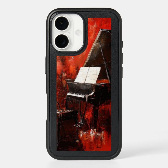 B.N. Street Original: Piano with Red Wall Otterbox iPhone Case (Back)