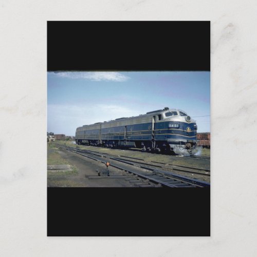 BO EMD E_8AwA set 1451_Trains Postcard