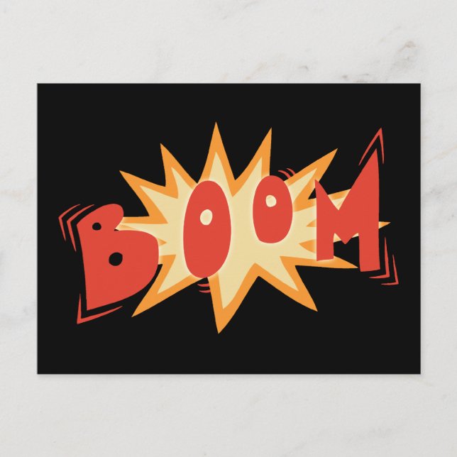 B O O M POSTCARD (Front)