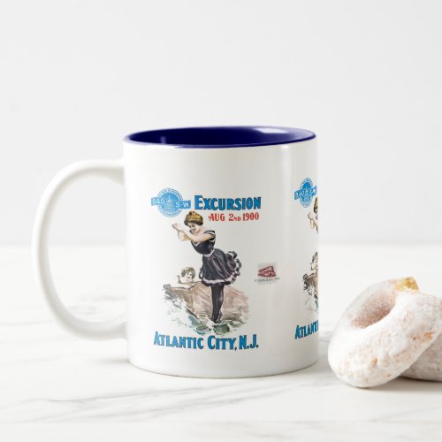 BO Railroad Excursion 1900       Two_Tone Coffee Mug