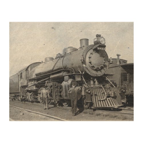 B  O Steam Engine 4013 Wood Wall Art