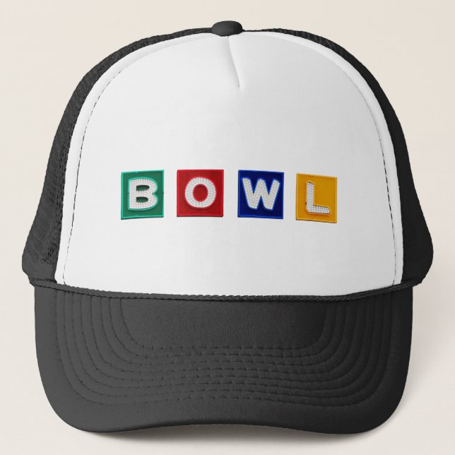 B O W L Letters Trucker Hat (Front)