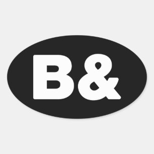 B& OVAL STICKER