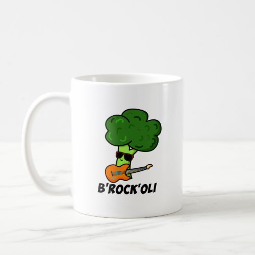 B_Rock_Oli Funny Rocker Broccoli Pun  Coffee Mug