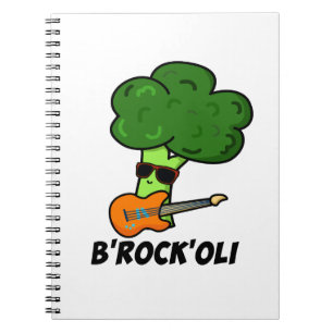 B-Rock-Oli Funny Rocker Broccoli Pun Notebook