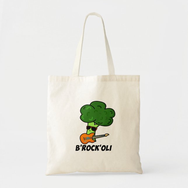 B-Rock-Oli Funny Rocker Broccoli Pun  Tote Bag (Front)