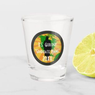 B.S. Geology Graduation Logo (Female Graduate) Shot Glass