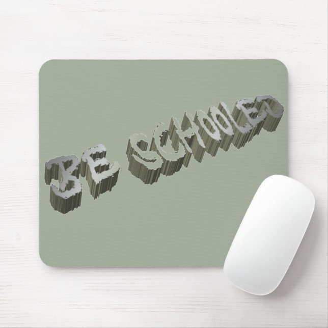 B. schooled-Gray-White    Mouse Pad (With Mouse)