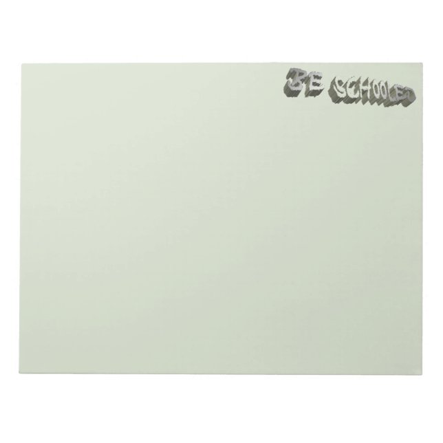 B. schooled-Gray-White       Notepad (Front)