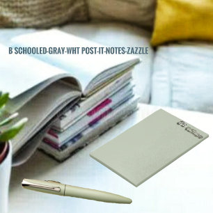 B. schooled-Gray-White Post-it Notes