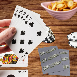 B Schooled Gray-Wht Poker Cards