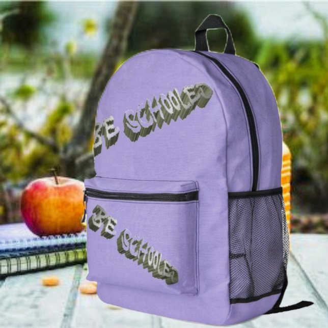 B Schooled Gray-Wht  Printed Backpack (This B. Schooled Gray-Wht Printed Backpack, is cool enough, to motivate a student back to school!)