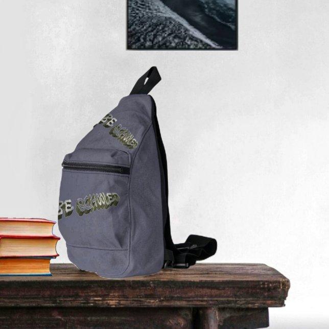 B Schooled Gray-Wht  Sling Bag (This sling bag, shows that you're informed, as well as educated!)