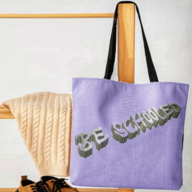 B Schooled Gray-Wht  Tote Bag (This B Schooled Gray-Wht Tote Bag, helps you to stand out in a crowd!)
