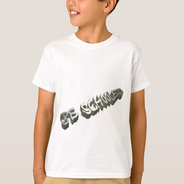 B. Schooled-Gray-Wt T-Shirt (Front)