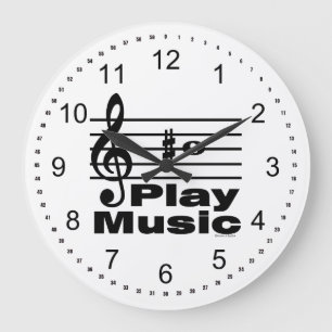 B Sharp Musical Notation Large Clock