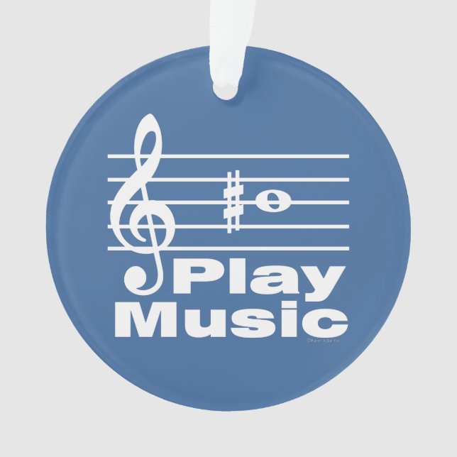 B Sharp Musical Notation Ornament (Front)