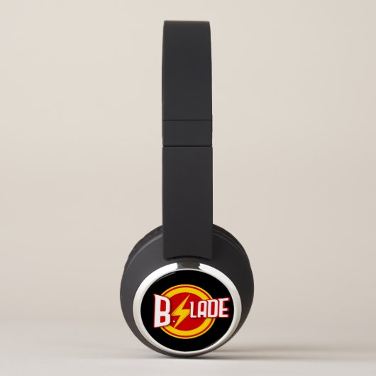 B.Slade - Red & Yellow Logo Bluetooth Headphones (Left)