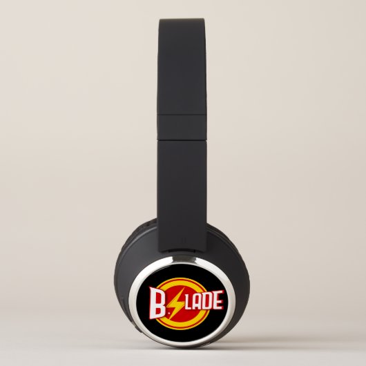 B.Slade - Red & Yellow Logo Bluetooth Headphones (Right)