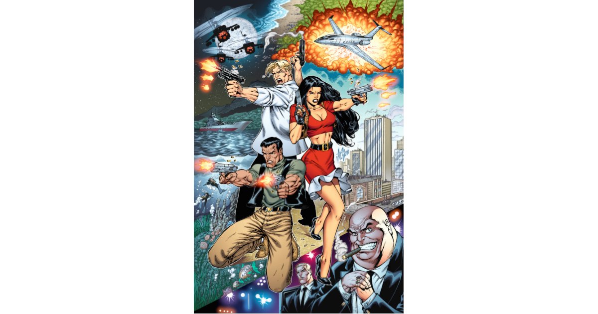B@stard Stew Action Comic Art by Al Rio Statuette | Zazzle
