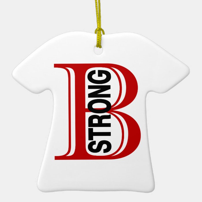 B Strong Boston Christmas Ornaments