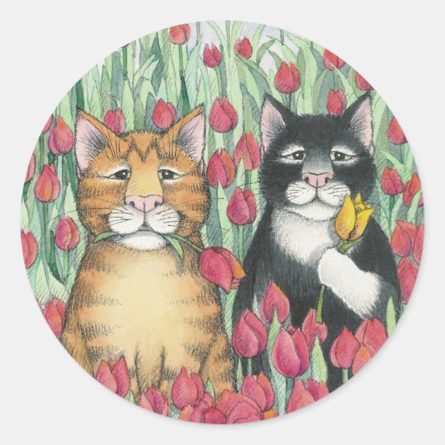 B & T #47 Tulips Stickers (Front)