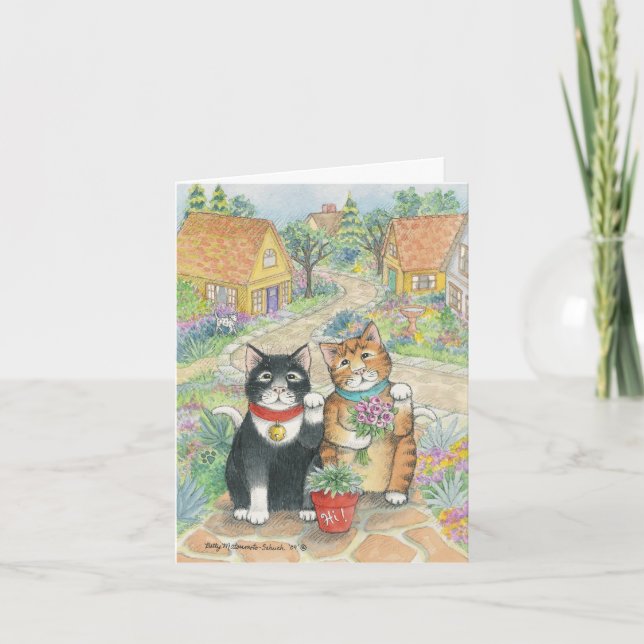 B & T #51 Neighborly Hello Note Card (Front)
