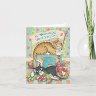 B & T #54A Baby Boy Welcome Note Card