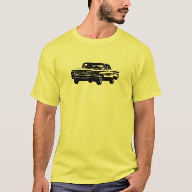 B&W 1960 Pontiac front view T-Shirt (Front)
