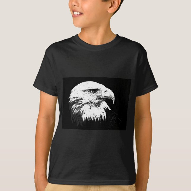 B&W American Bald Eagle T-Shirt (Front)