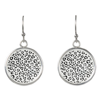 B&W Animal Print Earrings