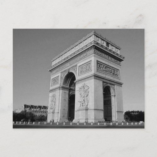BW Arc de Triomphe 3 Postcard