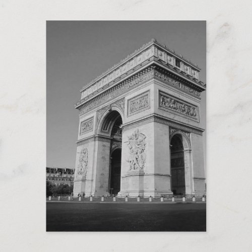 BW Arc de Triomphe 3 Postcard
