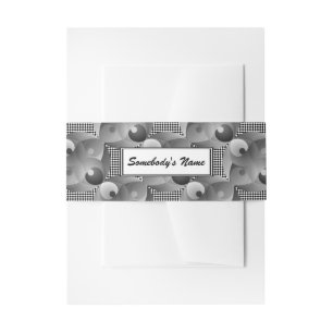 B/W Balance (Personalized) by Kenneth Yoncich Invitation Belly Band