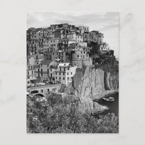 BW Cinque Terre Postcard