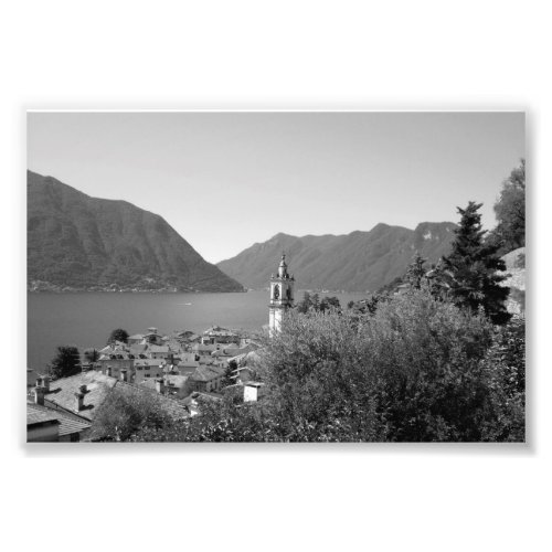 BW Como Lake Photo Print