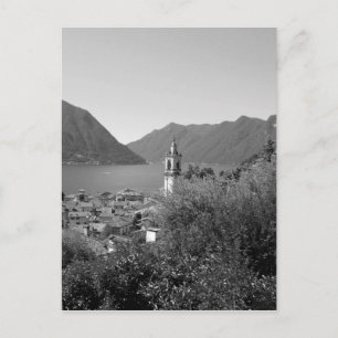 B&W Como Lake Postcard