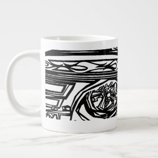 B&W corvette & del falcon Giant Coffee Mug