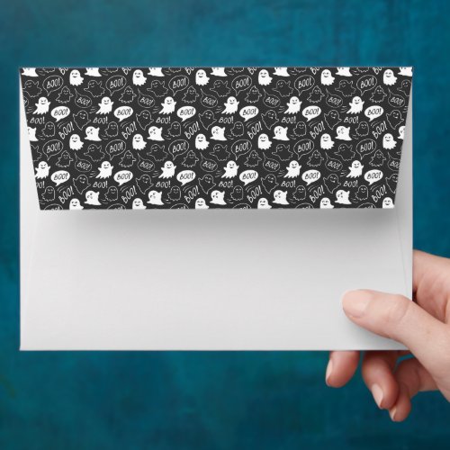 BW Cute Doodle Halloween Pattern Envelope