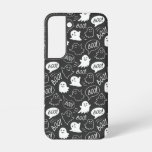 B&amp;W Cute Doodle Halloween Pattern Samsung Galaxy S22 Case