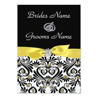 Black And Yellow Wedding Invitations 4