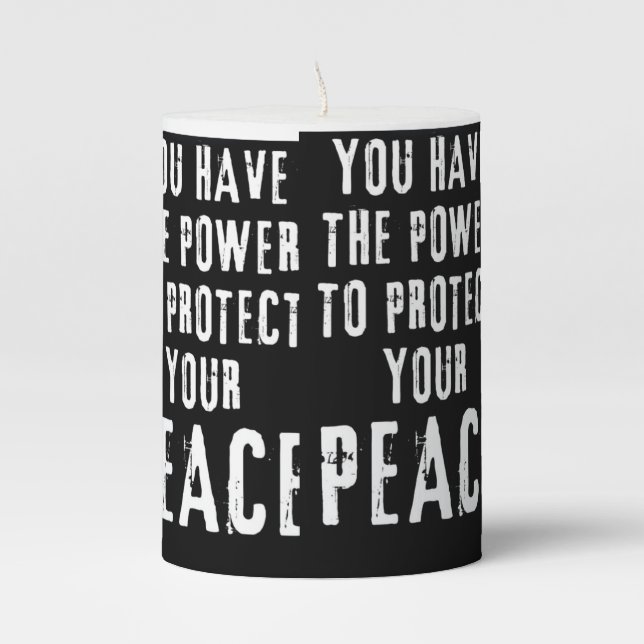 B&W DISIGN Pillar Candle (Front)