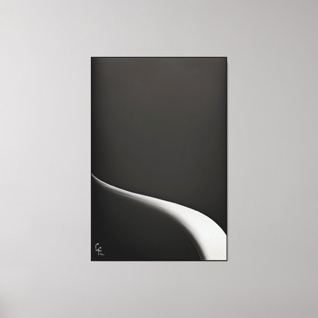 B&W, Experiments in suprematism series, Vol 1 Canvas Print (Front)