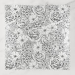 B&amp;W Flower Garden Rose Pattern Trinket Tray