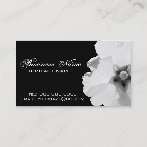 B/W Flower Photography Business Card