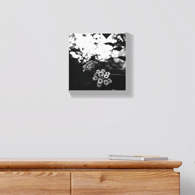 B&W Flowers Canvas Photo Tile (Dresser)