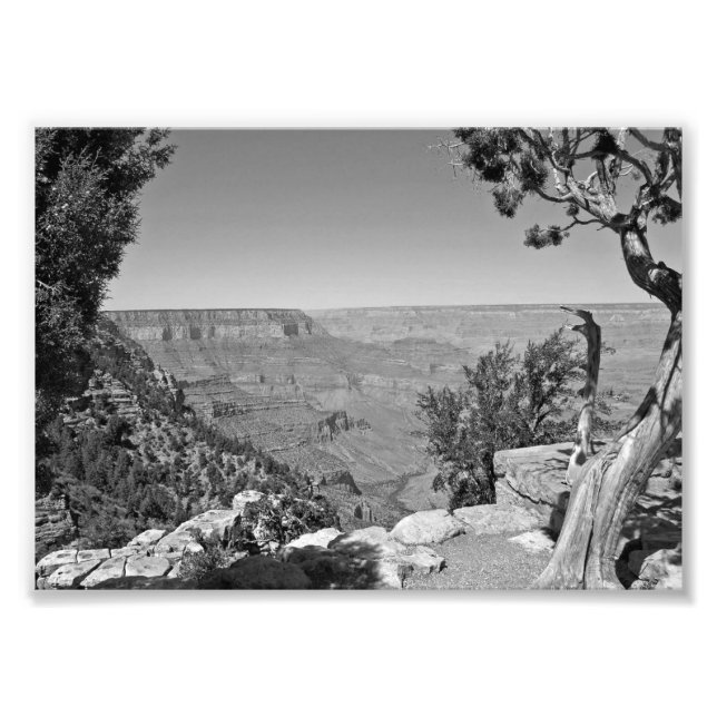 B&W Grand Canyon National Park 3 Photo Print (Front)