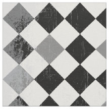 B&W Grunge Checkered Pattern