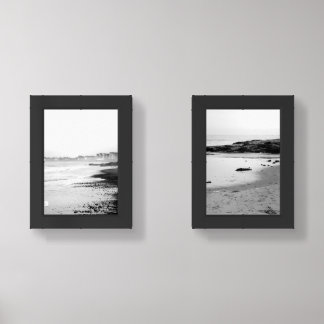 B/W Hampton Beach Framed Photography Wall Art Sets